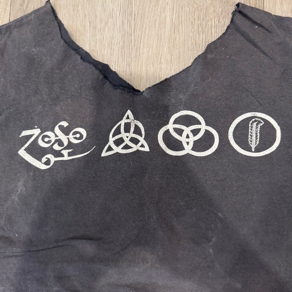 Vintage 1984 Led Zeppelin Glowing Icarus T-shirt Tank Customized Distressed L - Picture 5 of 6